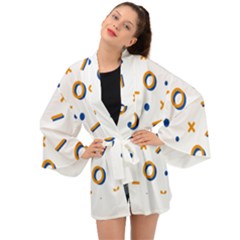 Abstract Dots And Line Pattern T- Shirt Abstract Dots And Line Pattern T- Shirt Long Sleeve Kimono by maxcute