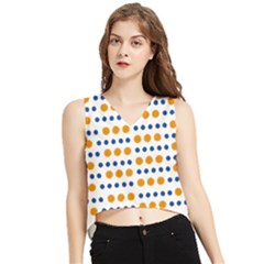 Abstract Dots Pattern T- Shirt Abstract Dots Pattern T- Shirt V-neck Cropped Tank Top by maxcute