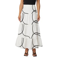 Abstract Pattern T- Shirt Abstract Pattern2 Tiered Ruffle Maxi Skirt by maxcute