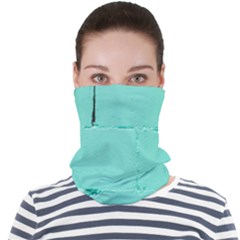 Teal Brick Texture Face Seamless Bandana (adult) by artworkshop