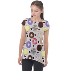 Donuts! Cap Sleeve High Low Top by fructosebat