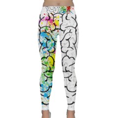 Brain-mind-psychology-idea-drawing Classic Yoga Leggings by Jancukart