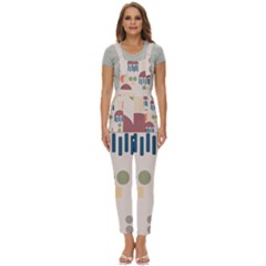 Art Background Abstract Design Women s Pinafore Overalls Jumpsuit by Jancukart