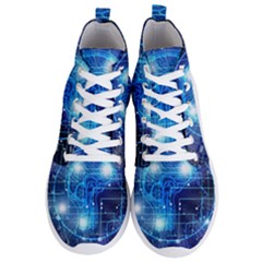 Artificial Intelligence Brain Think Art Men s Lightweight High Top Sneakers by Jancukart