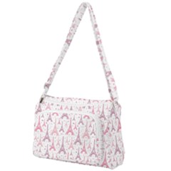 Eiffel Tower Pattern Wallpaper Front Pocket Crossbody Bag by Ravend