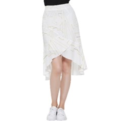 Abstract T- Shirt Model 31 T- Shirt Frill Hi Low Chiffon Skirt by maxcute