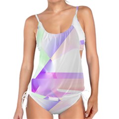 Abstract T- Shirt Purple Minimalistic Abstract Digital Art T- Shirt Tankini Set by maxcute