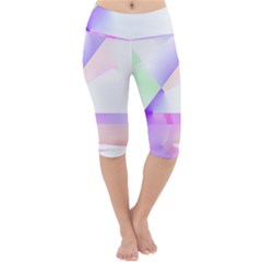 Abstract T- Shirt Purple Minimalistic Abstract Digital Art T- Shirt Lightweight Velour Cropped Yoga Leggings by maxcute