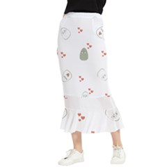 Avocado T- Shirtavocado Pattern T- Shirt Maxi Fishtail Chiffon Skirt by maxcute