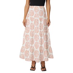 Basketball T- Shirt Basket Ball Pattern T- Shirt Tiered Ruffle Maxi Skirt by maxcute