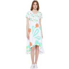 Batik T- Shirt Batik Flowers Pattern 15 High Low Boho Dress by maxcute