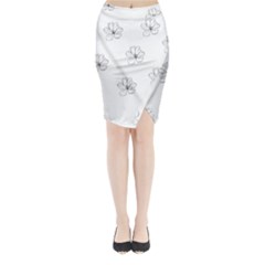 Black And White Pattern T- Shirt Black And White Pattern 11 Midi Wrap Pencil Skirt by maxcute