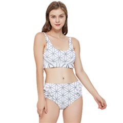 Black And White Pattern T- Shirt Black And White Pattern 2 Frilly Bikini Set by maxcute