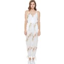 Boho Feather Pattern T- Shirt Boho Feather Pattern 8 Sleeveless Tie Ankle Chiffon Jumpsuit View1
