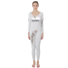 Boho Feather Pattern T- Shirt Boho Feather Pattern T- Shirt Long Sleeve Catsuit by maxcute