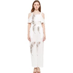 Boho Feather Pattern T- Shirt Boho Feather Pattern T- Shirt Draped Sleeveless Chiffon Jumpsuit by maxcute
