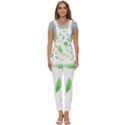 Boho Leaf Pattern T- Shirt Boho Leaf Pattern8 Women s Pinafore Overalls Jumpsuit View1