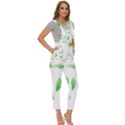 Boho Leaf Pattern T- Shirt Boho Leaf Pattern8 Women s Pinafore Overalls Jumpsuit View3