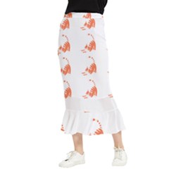 Cat T- Shirt Cute Cat Pattern For Cat Lovers T- Shirt Maxi Fishtail Chiffon Skirt by maxcute
