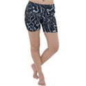Cool Design Art T- Shirt Black And White Damascus Abstract Pattern T- Shirt Lightweight Velour Yoga Shorts View1