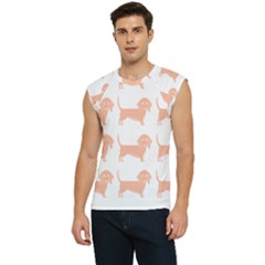Dachshund Dog Pattern T- Shirt Brown Dachshund Dog Breed Cute Pattern T- Shirt Men s Raglan Cap Sleeve Tee by maxcute
