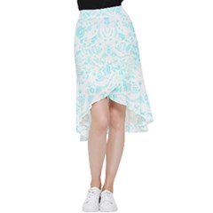 Deep Sea T- Shirt Deep Sea Food Chain Pattern (white) T- Shirt Frill Hi Low Chiffon Skirt by maxcute