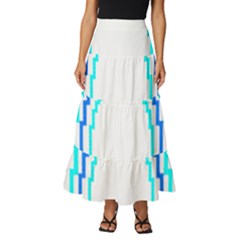Easter Eggs T- Shirt Easter Egg Design T- Shirt Tiered Ruffle Maxi Skirt by maxcute