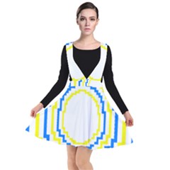 Easter Eggs T- Shirt Easter Eggs Pattern T- Shirt Plunge Pinafore Dress by maxcute