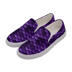 Purple Scales! Women s Canvas Slip Ons by fructosebat