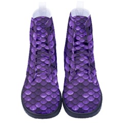 Purple Scales! High-top Canvas Sneakers by fructosebat