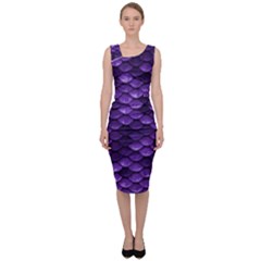 Purple Scales! Sleeveless Pencil Dress by fructosebat