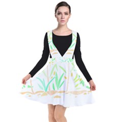 Flowers Art T- Shirtflowers T- Shirt (20) Plunge Pinafore Dress by maxcute