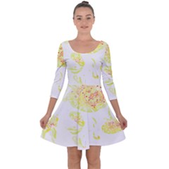 Flowers Lover T- Shirtflowers T- Shirt (11) Quarter Sleeve Skater Dress by maxcute