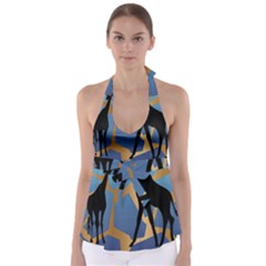 Giraffe Lover T- Shirt G I R A F F E O N G I R A F F E P R I N T P R E T T Y F O R V A C A T I O N T Babydoll Tankini Top by maxcute