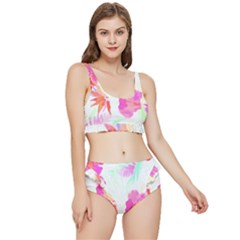 Hawaii T- Shirt Hawaii Flowerbages Pattern T- Shirt Frilly Bikini Set by maxcute