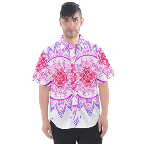 Mandala Design T- Shirttime Travel T- Shirt Men s Short Sleeve Shirt by maxcute