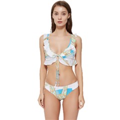 Origami Crane T- Shirt Origami Crane T- Shirt Low Cut Ruffle Edge Bikini Set by maxcute