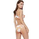 Ornate T- Shirt Butterfly Zentangles T- Shirt Low Cut Ruffle Edge Bikini Set View3