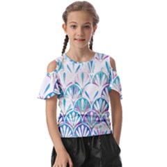 Pattern T- Shirt Glamorous Twenties Art Deco Pastel Pattern T- Shirt Kids  Butterfly Cutout Tee by maxcute