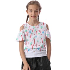 Pattern T- Shirtthe Watercolor Jungle Pattern 2 T- Shirt Kids  Butterfly Cutout Tee by maxcute