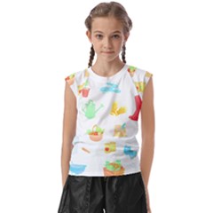 Plants T- Shirt Gardening Pattern Garden Tools Plants Lover T- Shirt Kids  Raglan Cap Sleeve Tee by maxcute