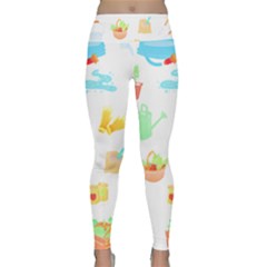 Plants T- Shirt Gardening Pattern Garden Tools Plants Lover T- Shirt Lightweight Velour Classic Yoga Leggings by maxcute