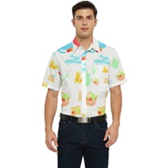 Plants T- Shirt Gardening Pattern Garden Tools Plants Lover T- Shirt Men s Short Sleeve Pocket Shirt  by maxcute