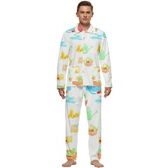 Plants T- Shirt Gardening Pattern Garden Tools Plants Lover T- Shirt Men s Long Sleeve Velvet Pocket Pajamas Set by maxcute