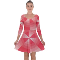 Pop Art T- Shirt Hot Color Wheel T- Shirt Quarter Sleeve Skater Dress by maxcute