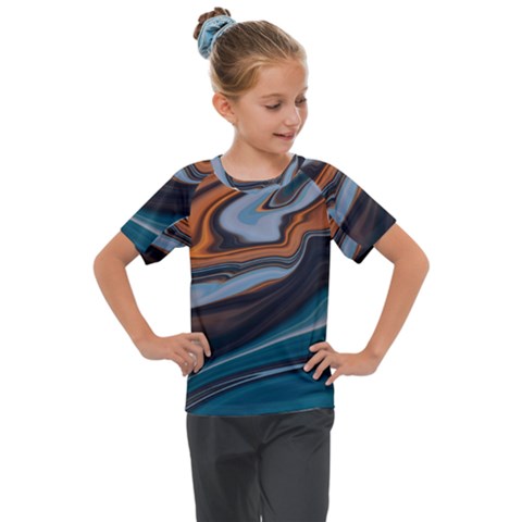 Background Pattern Design Abstract Kids  Mesh Piece Tee by Jancukart