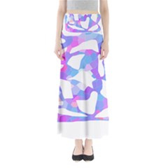 Silhouette Design T- Shirt Silhouette Design Abstract Maze Geometric Abstract Colours T- Shirt Full Length Maxi Skirt by maxcute