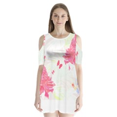 Tropical T- Shirt Tropical Elegant Flourish T- Shirt Shoulder Cutout Velvet One Piece by maxcute