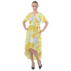 Tropical T- Shirt Tropical Pattern Feminiflorative T- Shirt Front Wrap High Low Dress by maxcute