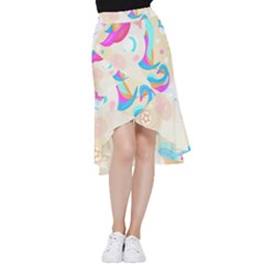 Unicorn Lover T- Shirt Cartoon Little Unicorn  T- Shirt Frill Hi Low Chiffon Skirt by maxcute